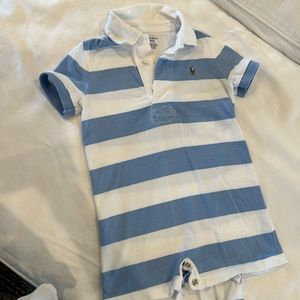 Polo Ralph Lauren, blue, striped colored romper